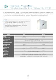 Cold Room / Freezer / Blast – Walk-in Room Design