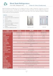 Blood Bank Refrigerators (+2°C to +6°C) 2-Door & 3-Door (Touchscreen)