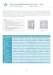 Pharmaceutical Refrigerators (+2°C to +8°C – E Series) 2-Door & 3-Door